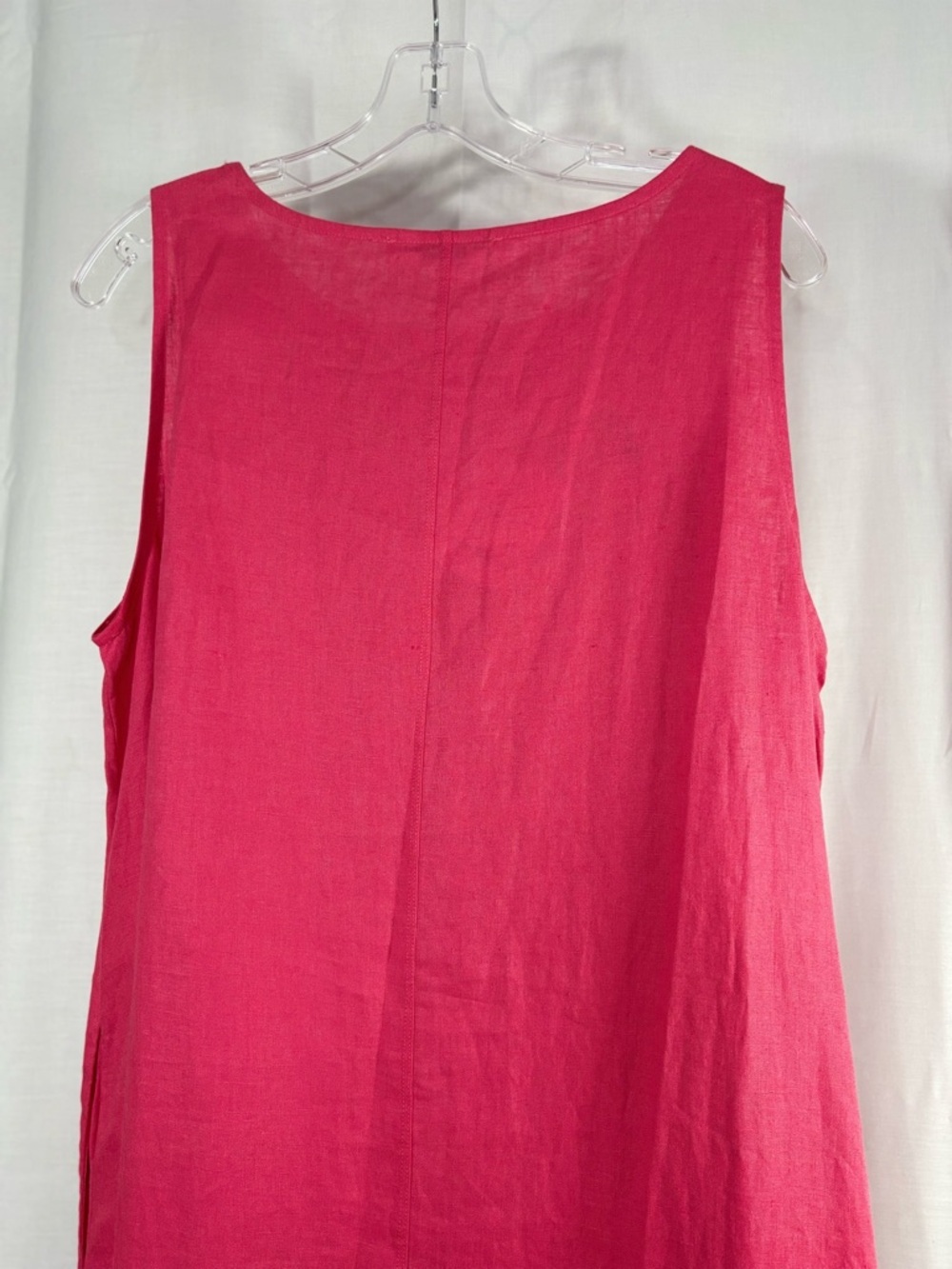 NWT AMINA RUBINACCI Sleeveless Linen Pullover Maxi Dress in Hibiscus size 10 - Picture 11 of 11